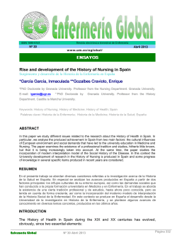 Rise and development of the History of Nursing in