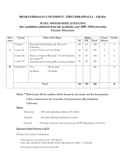 English - Bharathidasan University