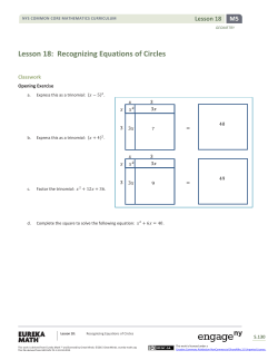 Lesson 18 - EngageNY