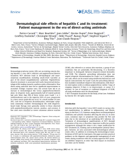 Dermatological side effects of hepatitis C and its treatment