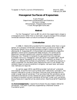 Hexagonal Surfaces of Kapouleas