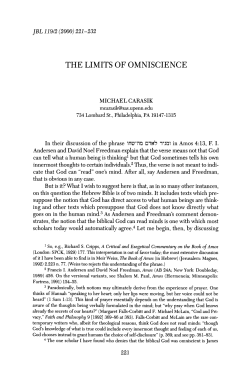 THE LIMITS OF OMNISCIENCE