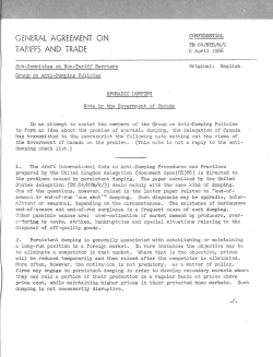 general agreement on tariffs and trade