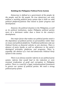 Building the Philippine Political Party System