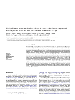 Bird-pollinated Macaronesian Lotus (Leguminosae) evolved within a
