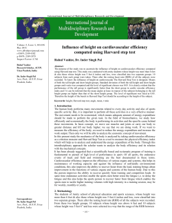 Influence of height on cardiovascular efficiency computed using