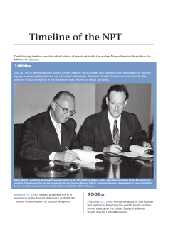 Timeline of the NPT - Arms Control Association