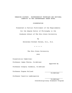 UNMAKING HISTORY: POSTMODERNIST TECHNIQUE AND