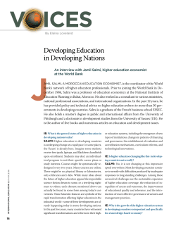 Developing Education in Developing Nations