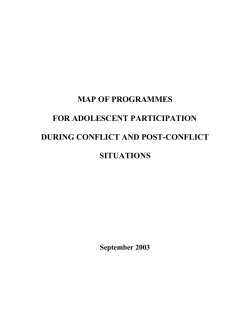 map of programmes for adolescent participation during