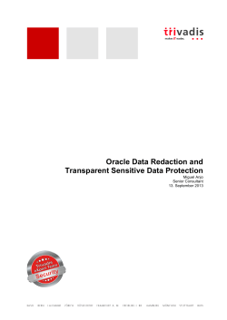 Oracle Data Redaction and Transparent Sensitive Data Protection