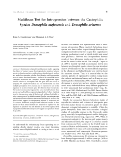 Multilocus Test for Introgression between the Cactophilic Species