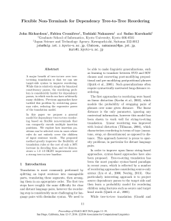 Flexible Non-Terminals for Dependency Tree-to