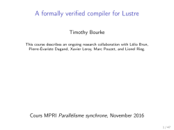 A formally verified compiler for Lustre