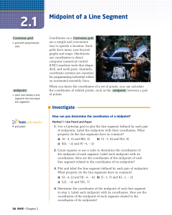 2.1 Midpoint of a Line Segment