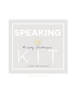 start balancing - Kristy Dickerson