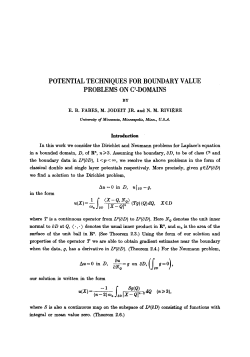 Potential techniques for boundary value problems on C Superscript