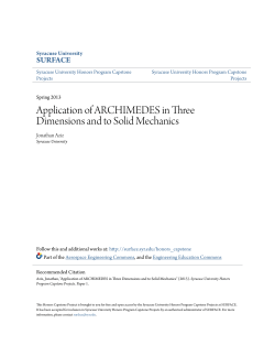 Application of ARCHIMEDES in Three Dimensions and to Solid