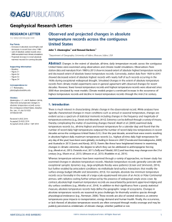 Observed and projected changes in absolute