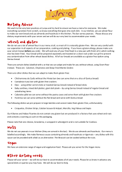 Dietary Advice Sheet