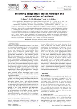 Inferring subjective states through the observation of actions