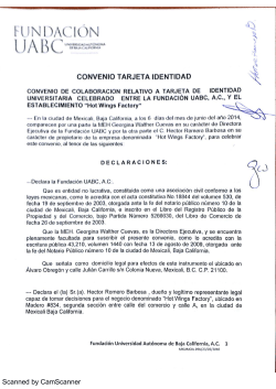 Hot wings factory - Tarjeta Identidad UABC