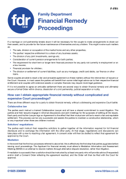Financial Remedy Proceedings