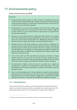 Chapter 11: ENVIRONMENTAL POLICY