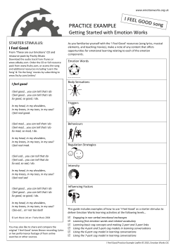 I Feel Good guidance