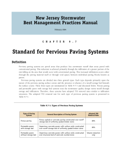 Standard for Pervious Paving Systems