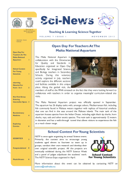 November 2013 - MASE - Maltese Association of Science Educators