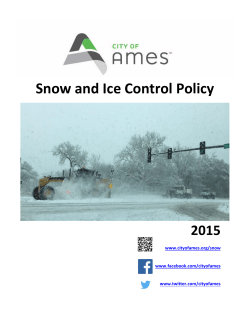 Snow and Ice Control Policy