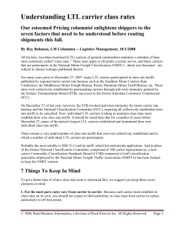 By Ray Bohman, LM Columnist - Superior Service Transport