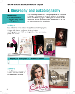 1 Biography and autobiography - Pearson Schools and FE Colleges