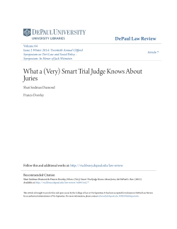 (Very) Smart Trial Judge Knows About Juries