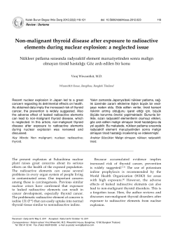 Non-malignant thyroid disease after exposure to radioactive