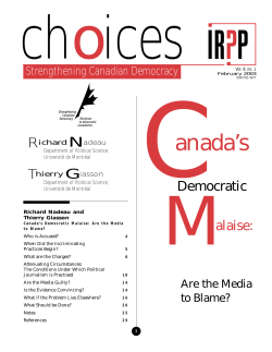 Canada`s - Institute for Research on Public Policy