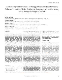 Sedimentology and provenance of the Upper Jurassic Naknek
