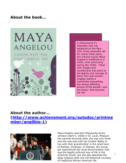 (large print): Book clubs to go : I Know Why the Caged Bird Sings.