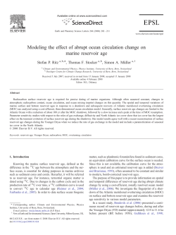 Modeling the effect of abrupt ocean circulation change