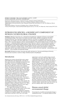 introduced species: a significant component of human