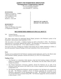 NOTICE OF DOCKETING