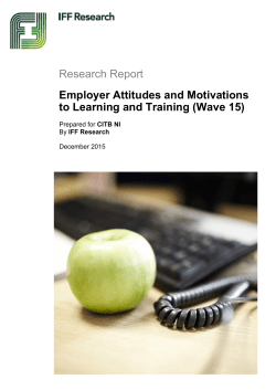 Employer Attitudes and Motivations to Learning and Training