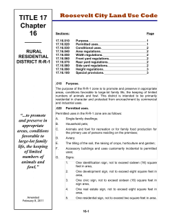 16 Rural Residential District
