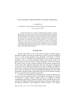 LEVEL DENSITY FROM REALISTIC NUCLEAR POTENTIALS