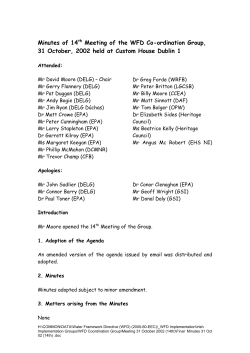 draft only - Water Framework Directive Ireland