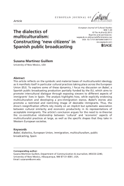 The dialectics of multiculturalism: Constructing