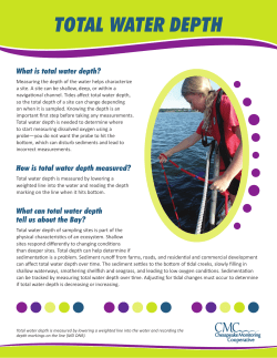 total water depth - Alliance for the Chesapeake Bay