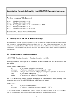 Annotation format defined by the CADERIGE consortium (V1.51)