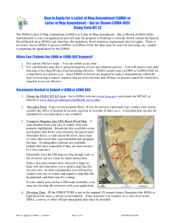 How to Apply For a Letter of Map Amendment (LOMA) or Letter of